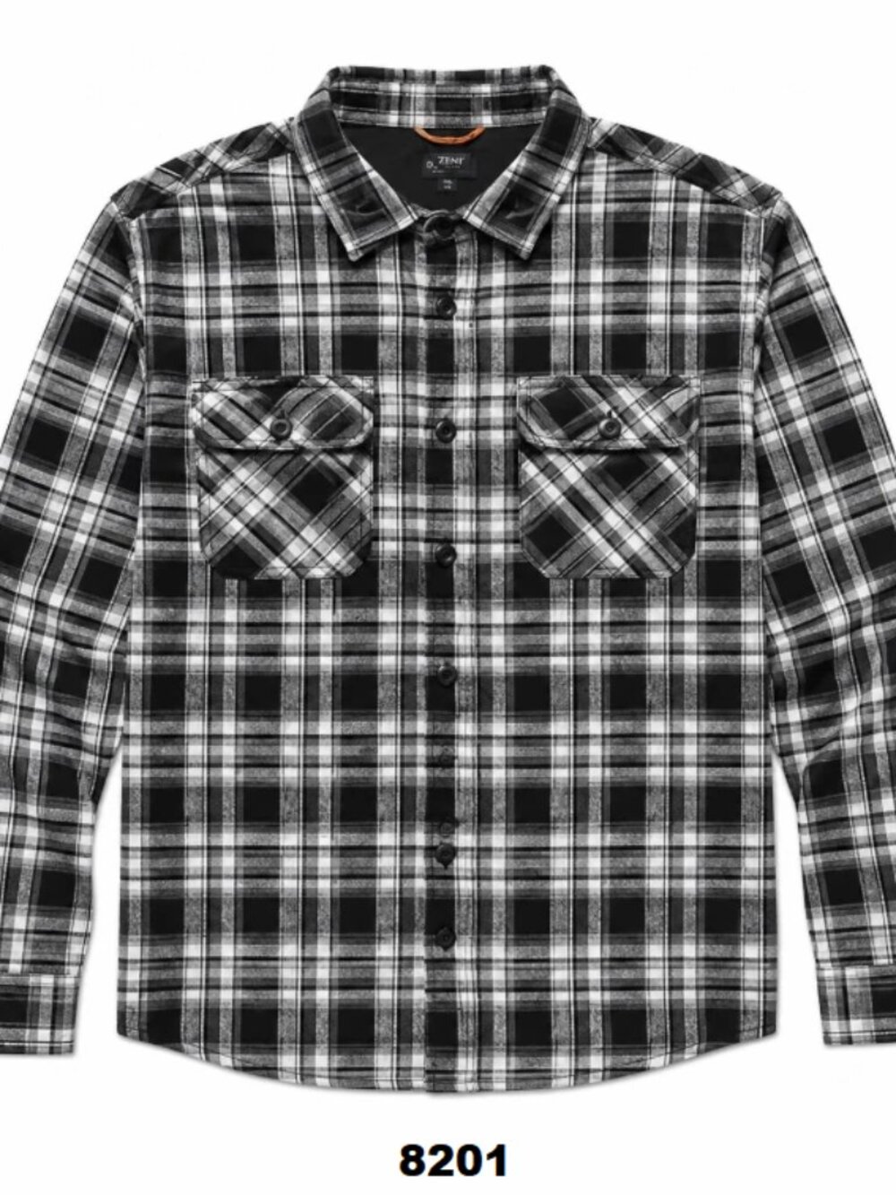 NWT Smith's Workwear Men's Small Charcoal Plaid Brawny Flannel Shirt Jacket